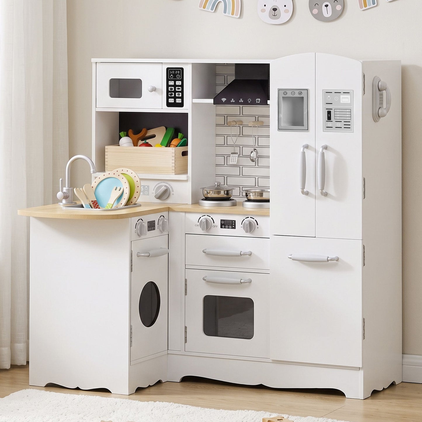 Keezi Kids Wooden Toy Kitchen Set