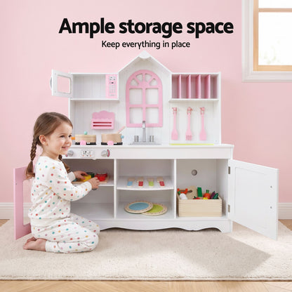 Keezi Wooden Kids Pretend Kitchen Playset