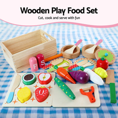 Keezi Wooden Kids Pretend Kitchen Playset