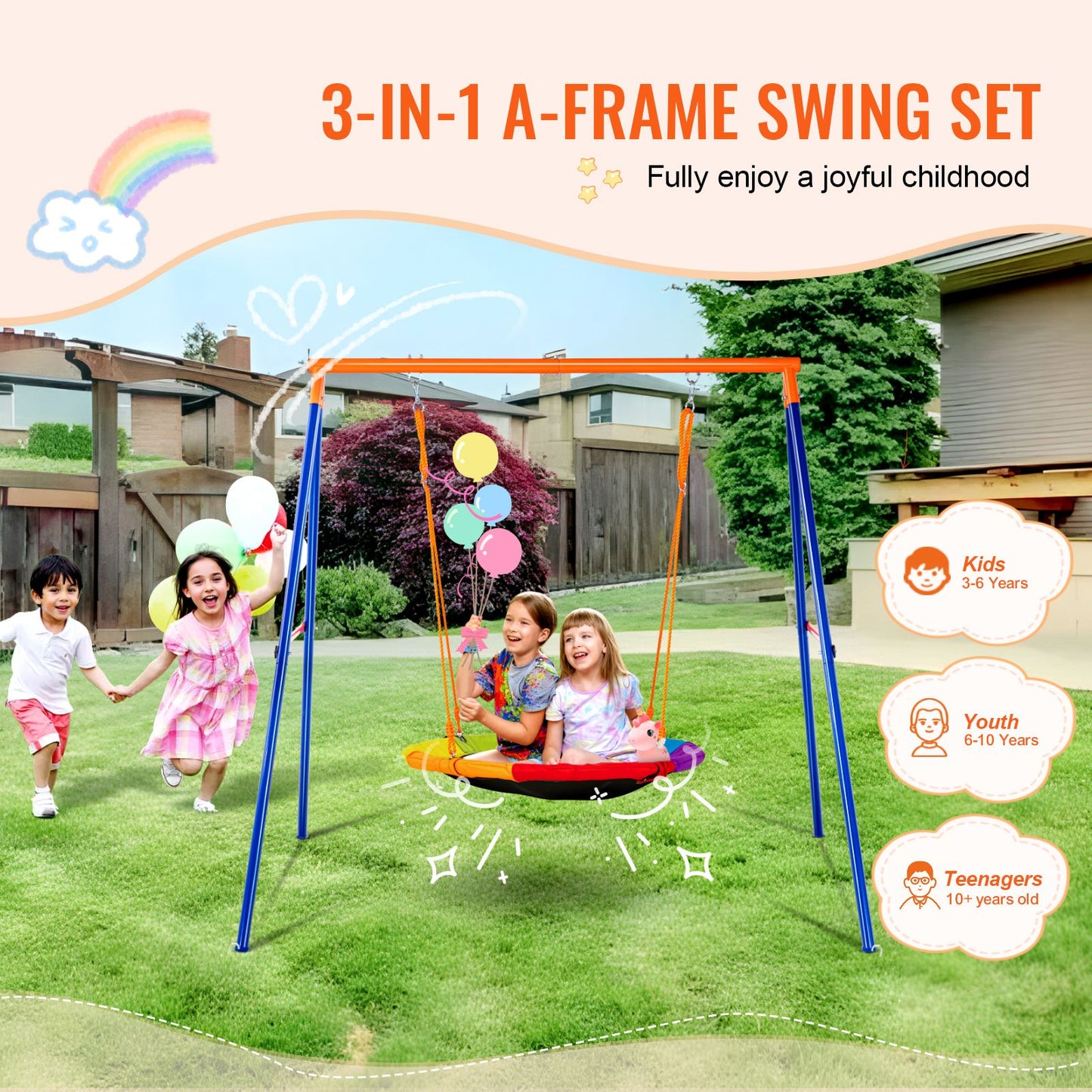 A-Frame Swing Set 40" Playground