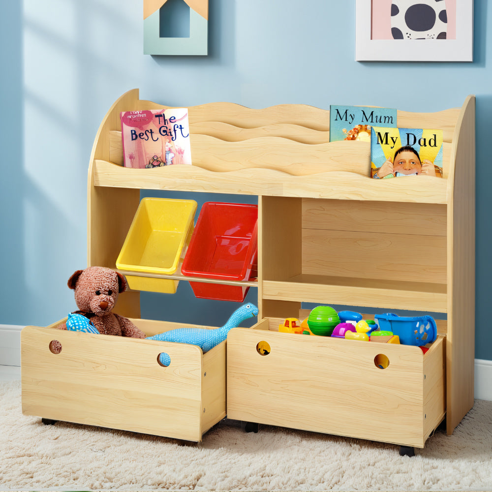 Keezi Kids 3 Tier Storage Bookshelf
