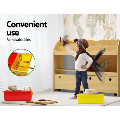Keezi Kids 3 Tier Storage Bookshelf