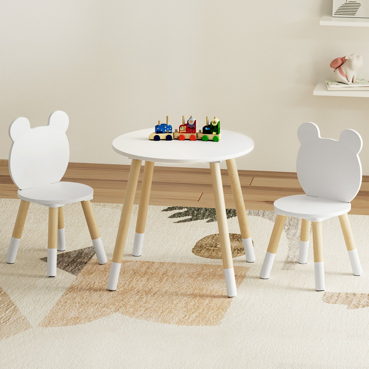 Keezi 3 Piece Kids Table and Chairs Set