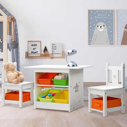 Keezi 3PC Kids Table and Chairs Set