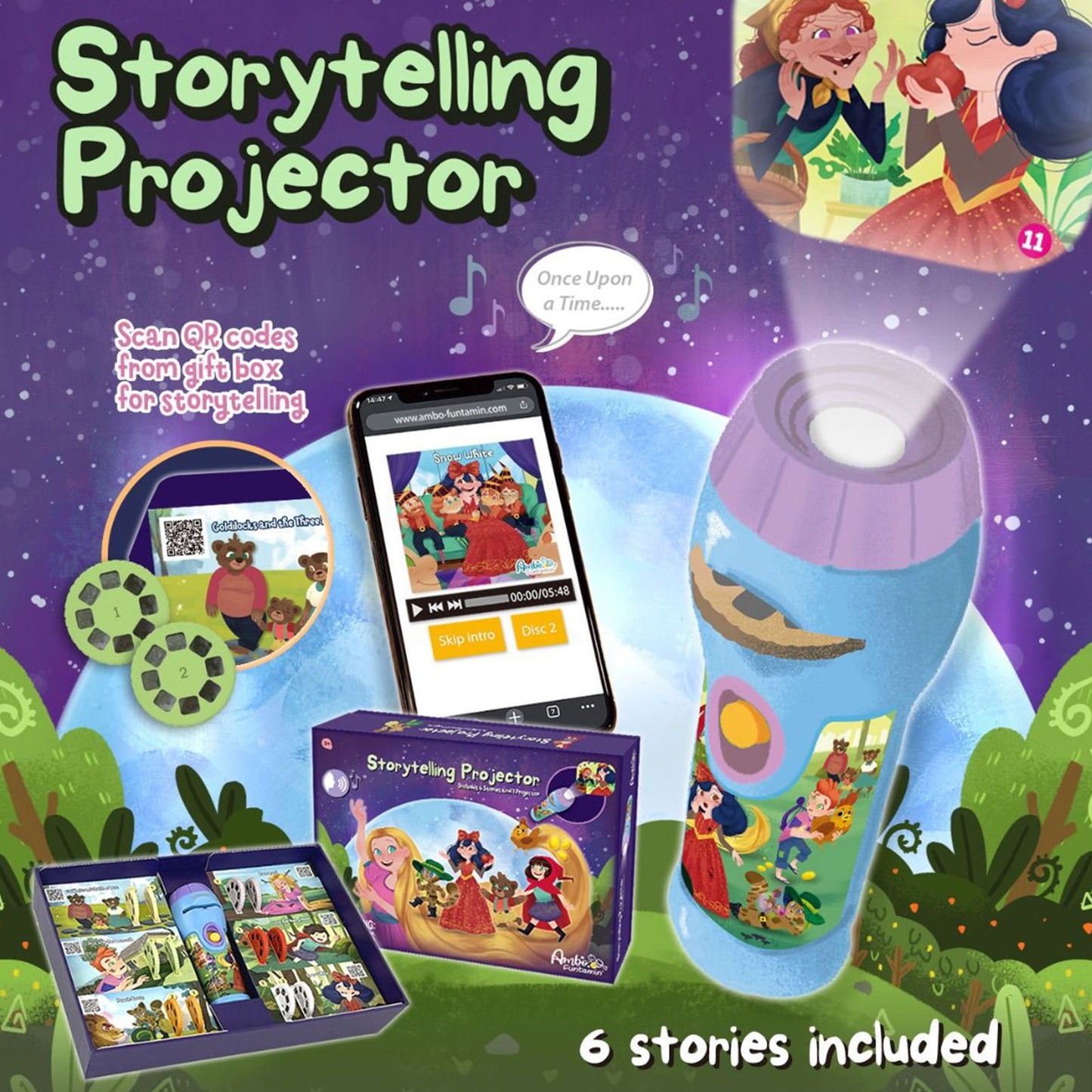 Storytelling Torch Projector 6 Stories Gift Set