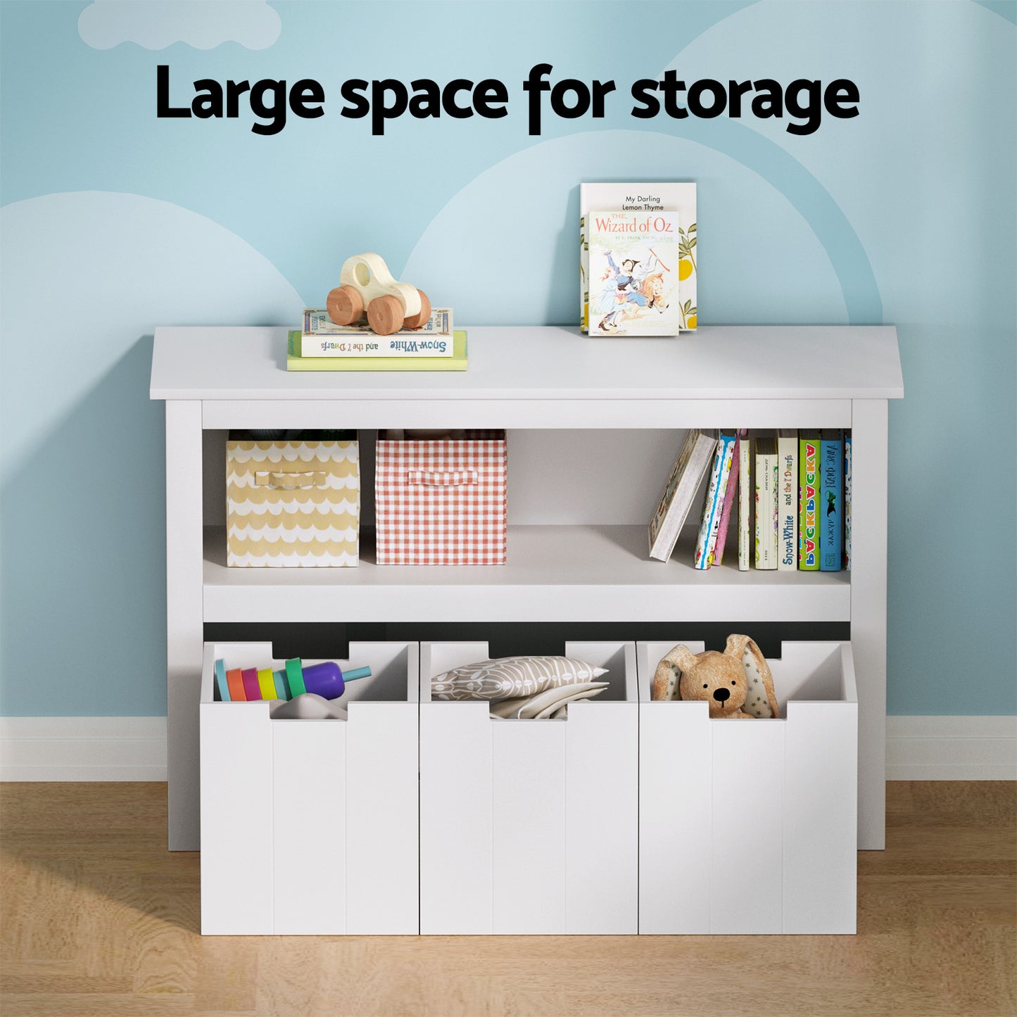 Keezi Kids 3 Drawer Bookshelf Storage Unit