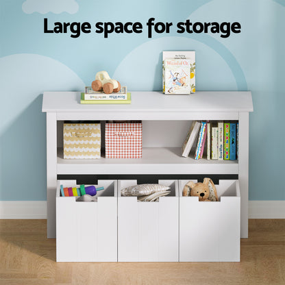 Keezi Kids 3 Drawer Bookshelf Storage Unit