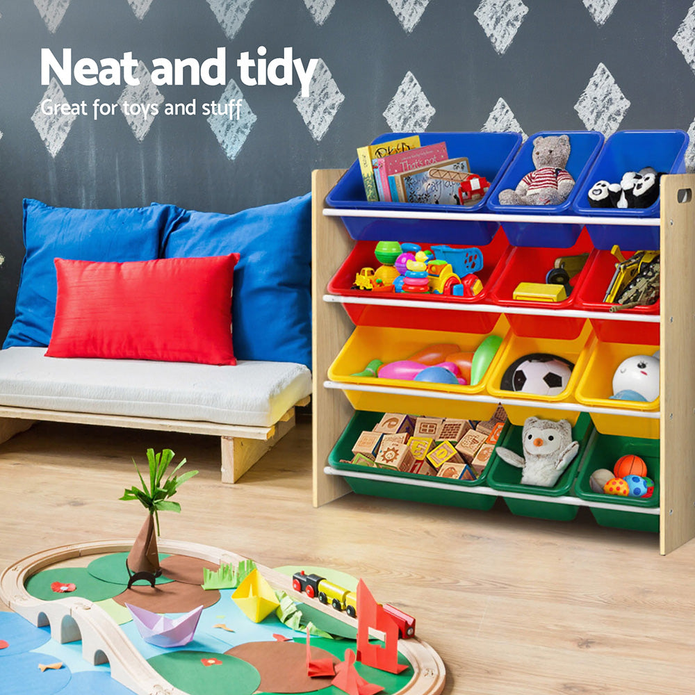Keezi Kids 12 Bin Storage Unit