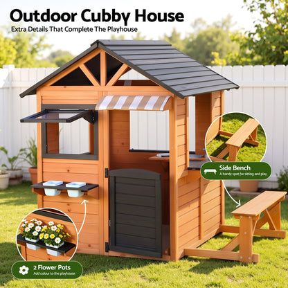 Keezi Kids Wooden Cubby House