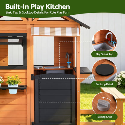 Keezi Kids Wooden Cubby House
