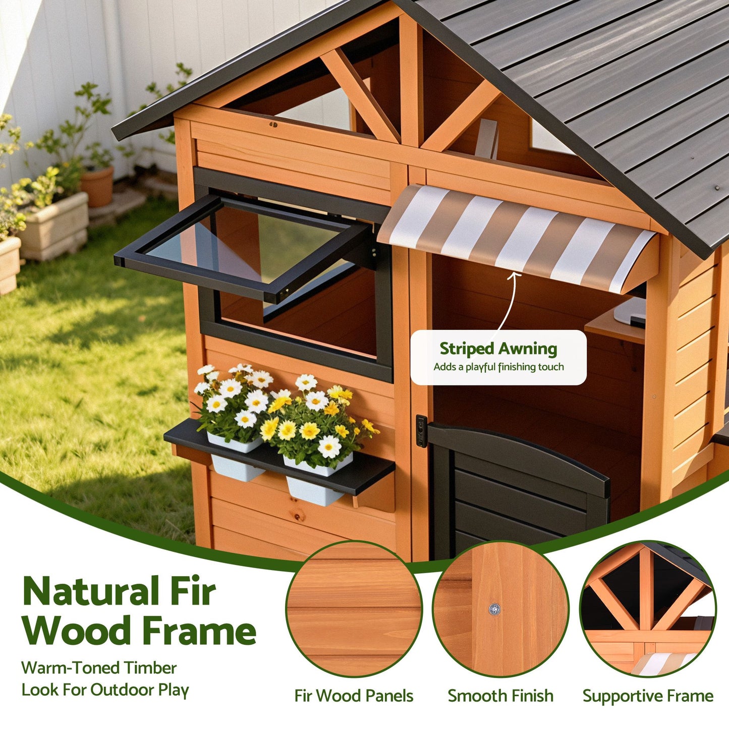 Keezi Kids Wooden Cubby House
