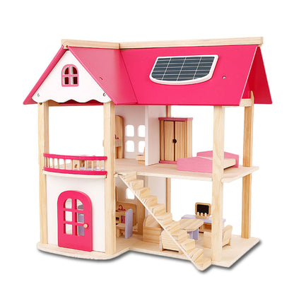 Wooden DIY 2 Level Dollhouse Playset