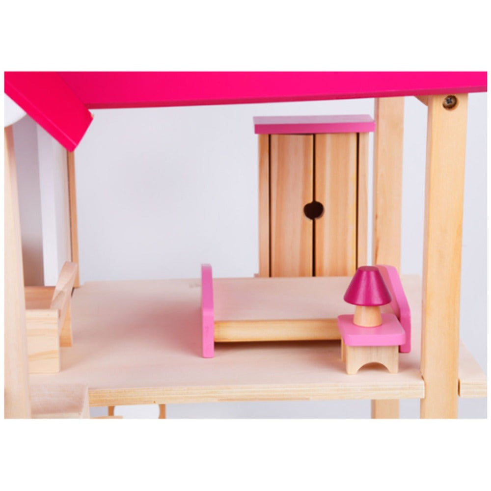 Wooden DIY 2 Level Dollhouse Playset
