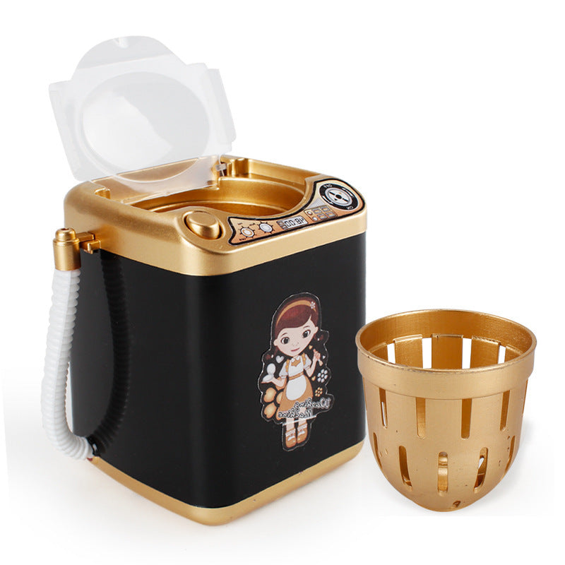 Mini Electric Washing Machine Dryer Play Set Gold