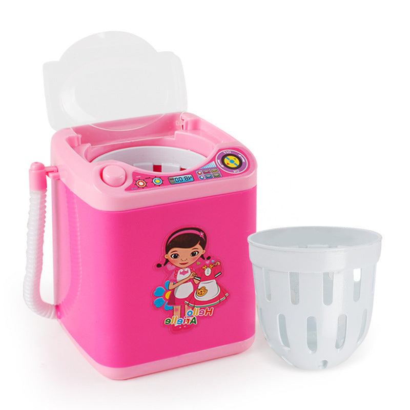Mini Electric Washing Machine Dryer Play Set Pink
