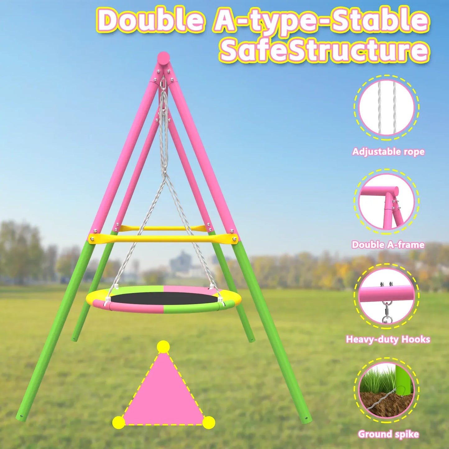 Flying Saucer Swing Set