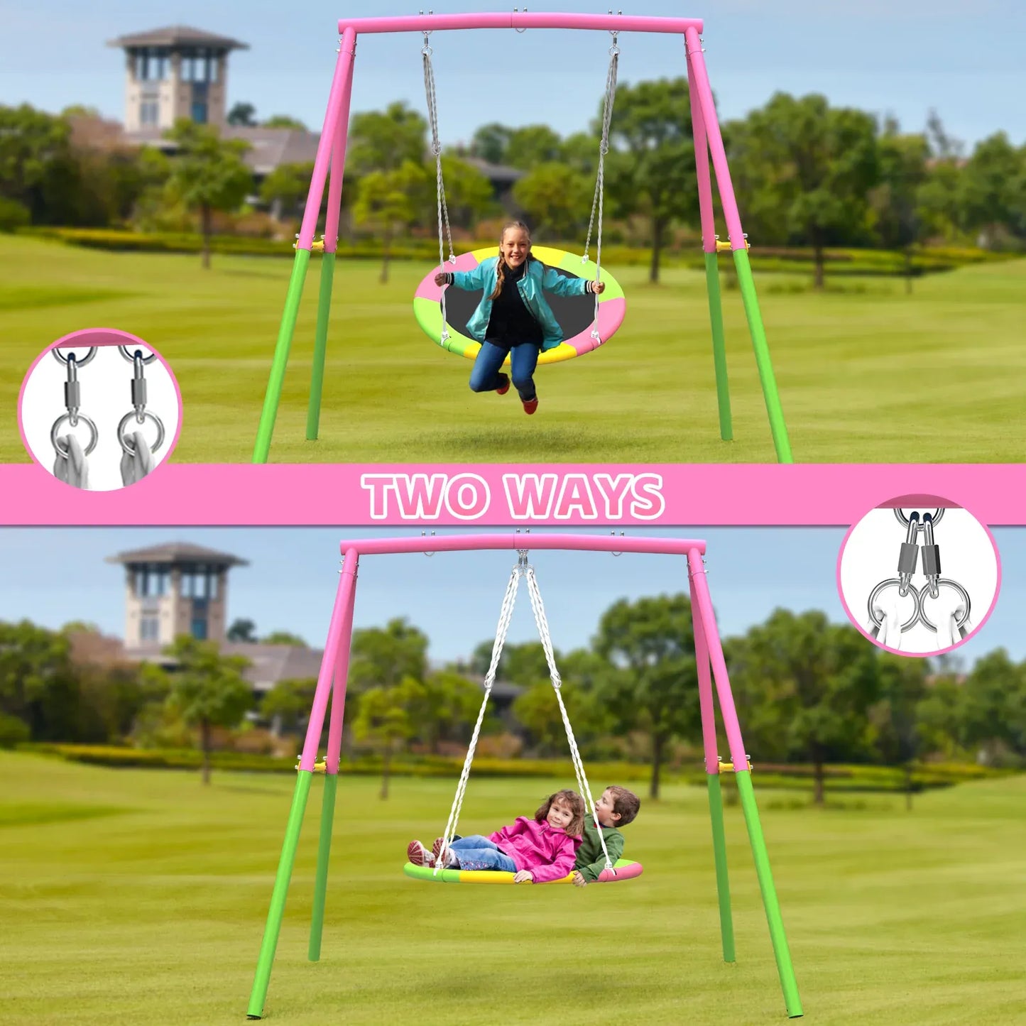 Flying Saucer Swing Set