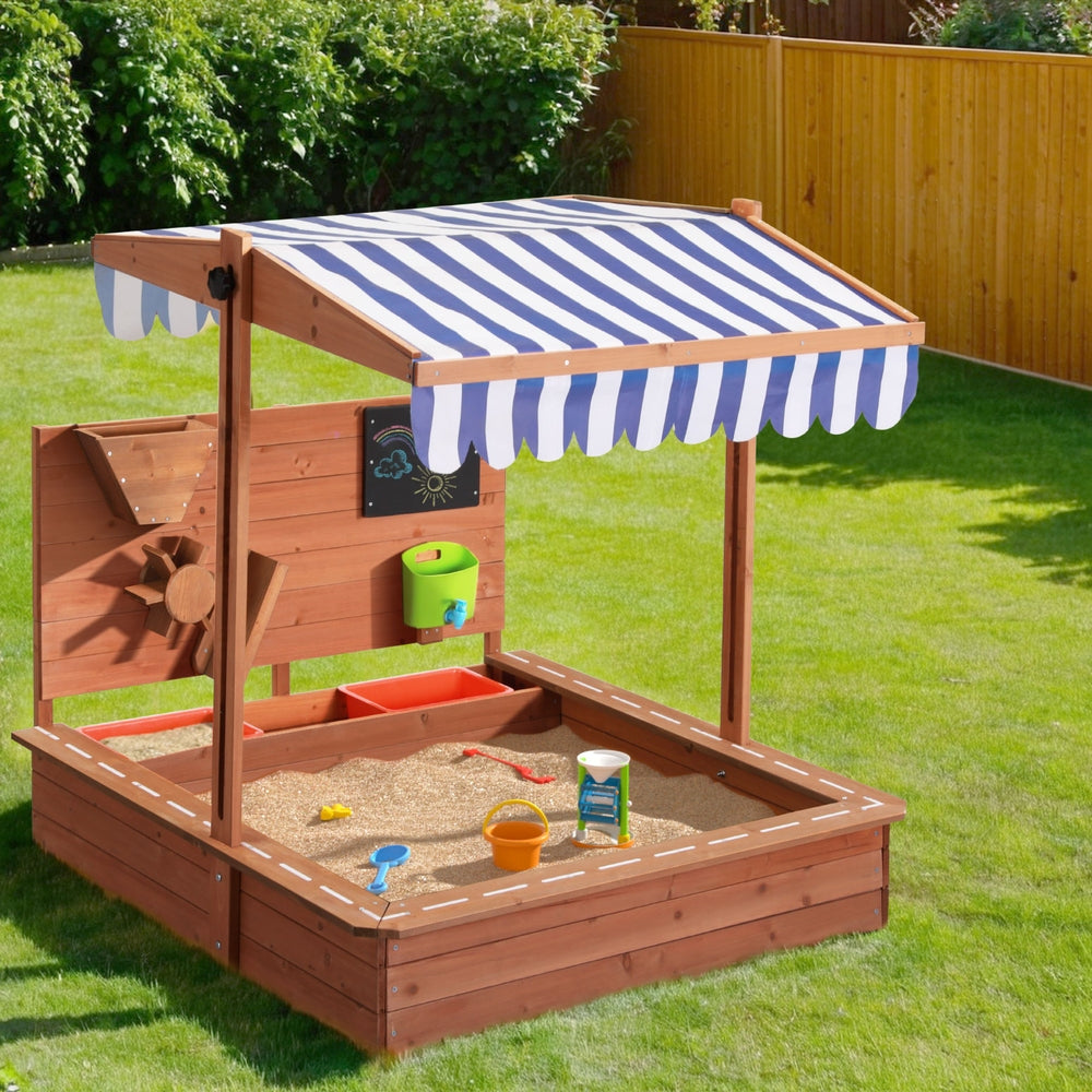 Keezi Kids Sandpit With Canopy
