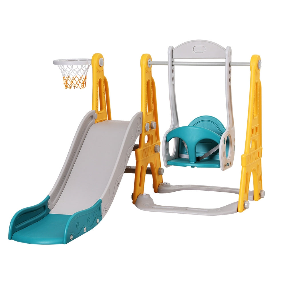 Keezi Kids Slide & Basketball Swing Set