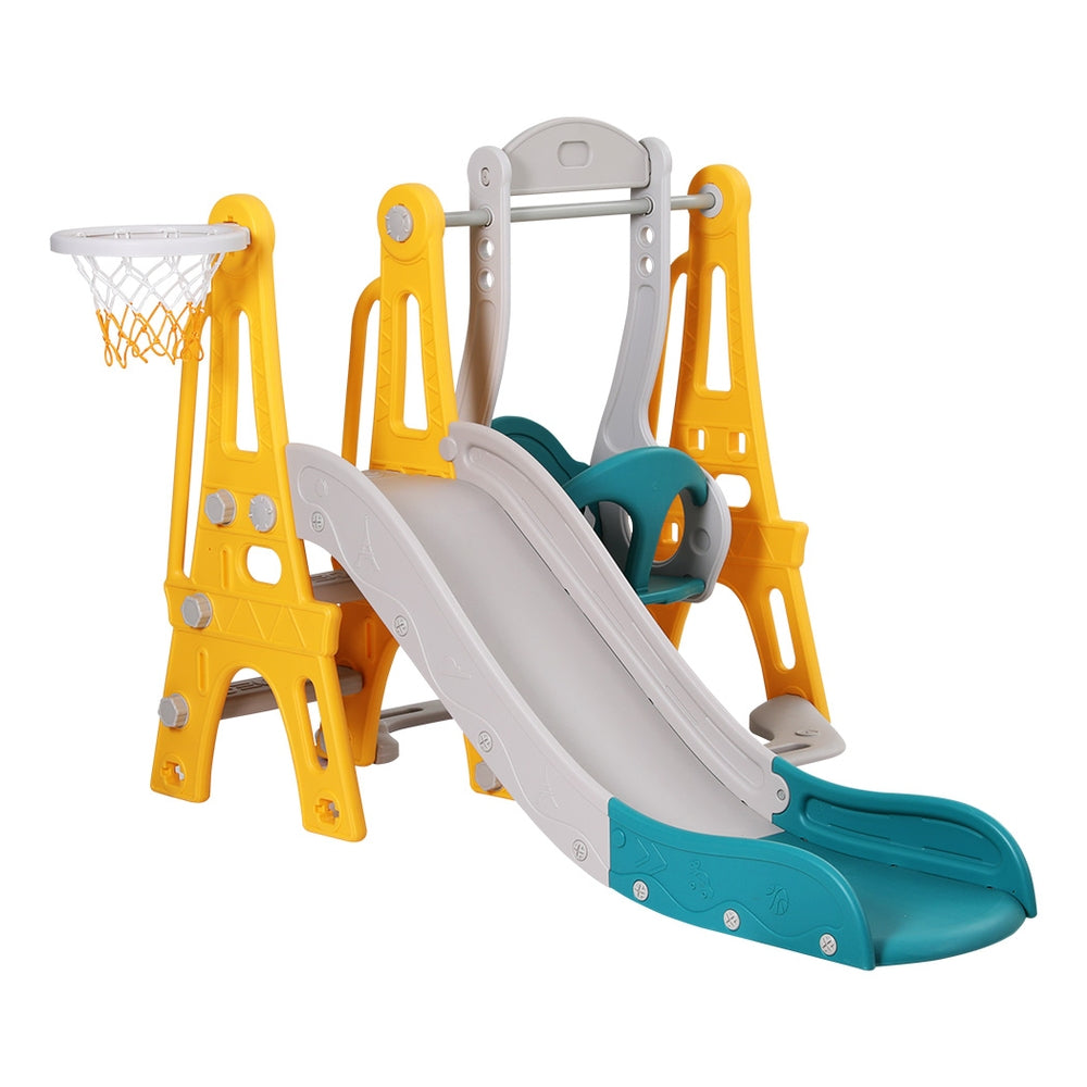 Keezi Kids Slide & Basketball Swing Set