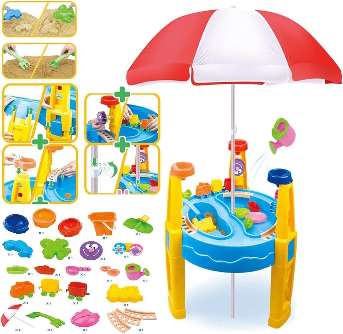 Keezi Kids Sand & Water Playset with Umbrella